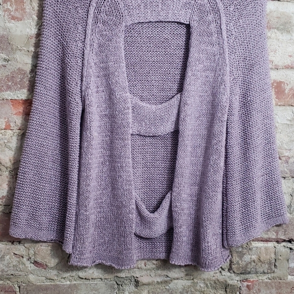 Embossed knit crop juniors lavender size XS - Picture 6 of 6